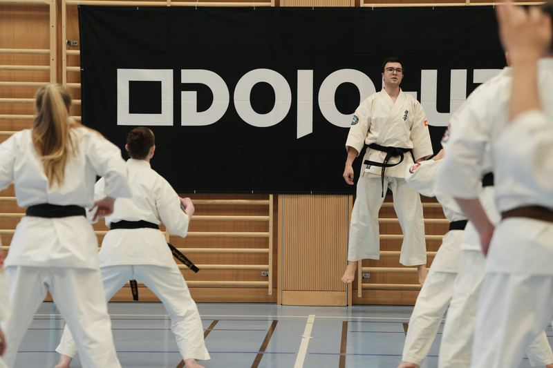 Instructor demonstrating in front of the group