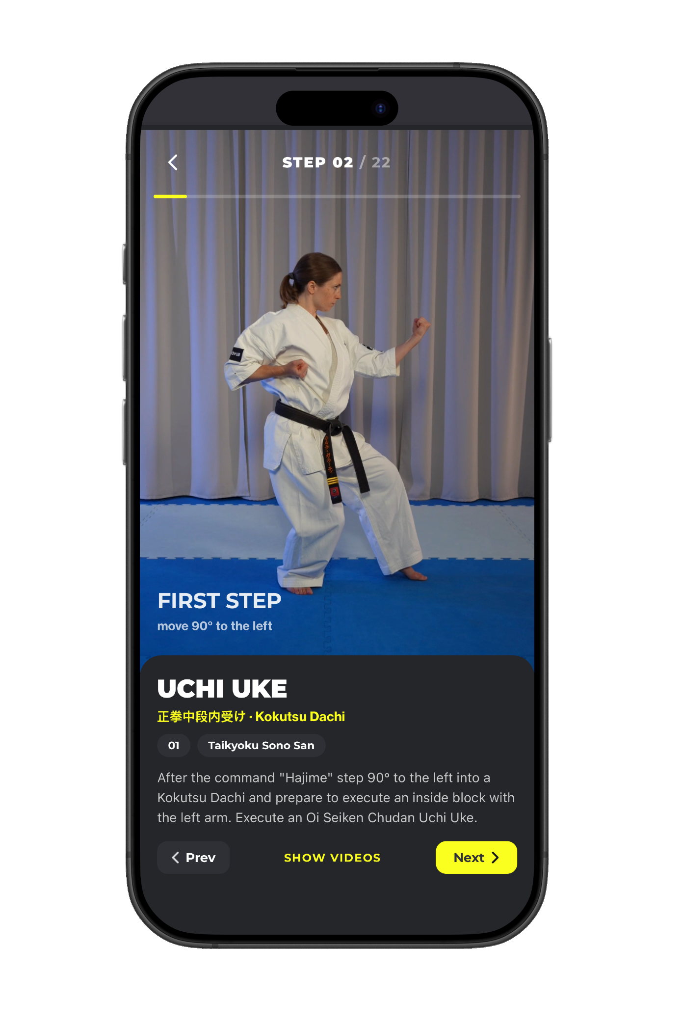 New dojoHUB step-by-step Kyokushin kata section