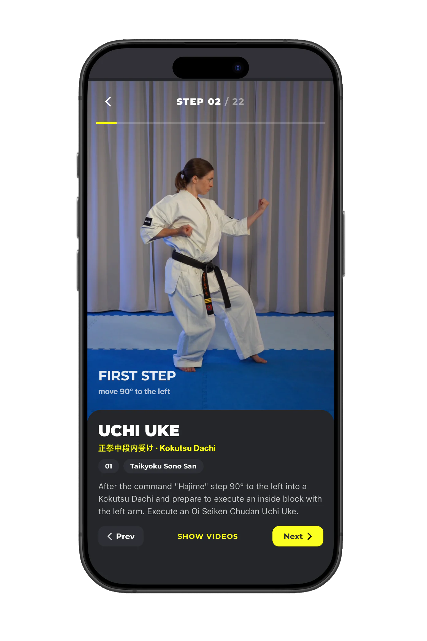 New dojoHUB step-by-step Kyokushin kata section